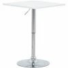 Le moins cher ⌛ WOLTU Table De Bar En MDF Avec Pied. Table Carrée. Hauteur Réglable. 60 X 60cm. Blanc 🛒 -Table haute Boutique 38232806 1