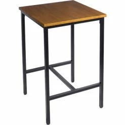 Coupon ❤️ WOLTU 1 X Table De Bar. Table De Bistrot.Table à Manger. Structure En Métal.Plateau En Bois Massif. 66x66x110cm 🔥