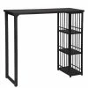 De gros ✔️ WOLTU Table De Bar Avec 3 Tablettes. Table De Bistrot En Métal Et MDF. 120x40x105cm. Noir 🎁 -Table haute Boutique 38233496 1