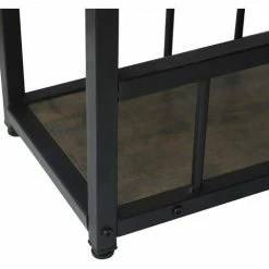 Meilleur prix 👏 WOLTU Table De Bar Avec 2 Tablettes. Table De Bistrot En Métal Et MDF. 120x50x105cm. Noir+Rouille 🤩 -Table haute Boutique 38233701 4