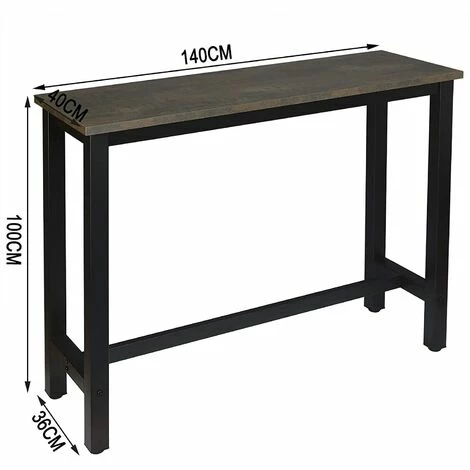 Acheter 🧨 WOLTU 1 X Table De Bar. Table De Bistrot. Table à Manger. Structure En Métal. Plateau En MDF. 140x40x100 Cm. Noir+Rouille 🎉 5 Acheter 🧨 WOLTU 1 X Table De Bar. Table De Bistrot. Table à Manger. Structure En Métal. Plateau En MDF. 140x40x100 Cm. Noir+Rouille 🎉 – Image 3