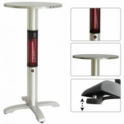 Meilleure affaire ✔️ HAPPYSHOPPING Table Rond Pied Chauffant Ø60 * 110 Cm. ❤️ -Table haute Boutique 38967052 4
