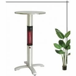 Meilleure affaire ✔️ HAPPYSHOPPING Table Rond Pied Chauffant Ø60 * 110 Cm. ❤️ -Table haute Boutique 38967052 5