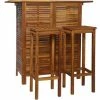 Grosses soldes 💯 HAPPYSHOPPING Table Et Chaises De Bar 3 Pcs Bois D'acacia Massif 😉 -Table haute Boutique 39443546 1