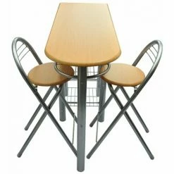 Le moins cher 👍 HAPPYSHOPPING Ensemble De Table Et De Chaises De Bar / Cuisine Bois 😀 10 Le moins cher 👍 HAPPYSHOPPING Ensemble De Table Et De Chaises De Bar / Cuisine Bois 😀 -Table haute Boutique 39452968 4