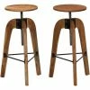 Sortie 🔔 HAPPYSHOPPING Chaises De Bar 2 Pcs Bois D'acacia Solide 🥰 -Table haute Boutique 39454432 1