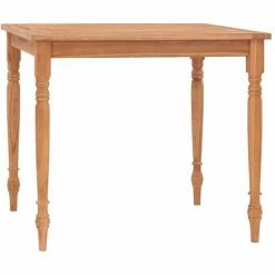 Meilleure vente 🔔 Table Batavia Bois De Teck Massif 85x85x75 Cm VidaXL 🥰