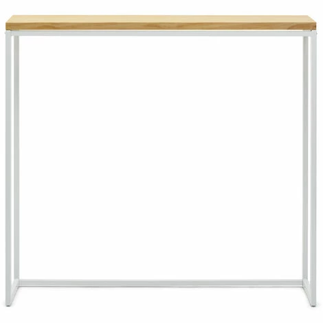 Meilleure vente 🥰 BOX FURNITURE Table Mange Debout Icub - Industriel Naturel Vintage 30x120x110cm Blanc - Blanc ⭐ 4 Meilleure vente 🥰 BOX FURNITURE Table Mange Debout Icub - Industriel Naturel Vintage 30x120x110cm Blanc - Blanc ⭐ – Image 2
