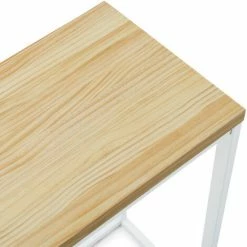 Meilleure vente 🥰 BOX FURNITURE Table Mange Debout Icub - Industriel Naturel Vintage 30x120x110cm Blanc - Blanc ⭐ 9 Meilleure vente 🥰 BOX FURNITURE Table Mange Debout Icub - Industriel Naturel Vintage 30x120x110cm Blanc - Blanc ⭐ -Table haute Boutique 39953176 4