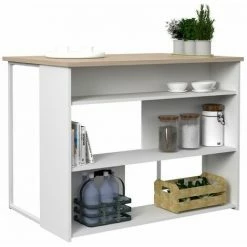 Bon marché 😍 CONCEPT-USINE Meuble De Bar IKO - Blanc 🔔 -Table haute Boutique 39972851 4