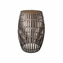 De gros 🧨 M-S Tonneau De Bar Ajouré 52x100 Cm En Zinc Et Sapin ✔️