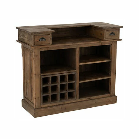 Vente flash 💯 M-S Bar 2 Tiroirs 120x50x100 Cm En Bois Recyclé Marron 🌟 3 Vente flash 💯 M-S Bar 2 Tiroirs 120x50x100 Cm En Bois Recyclé Marron 🌟