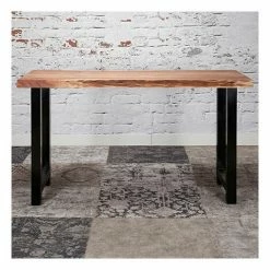 De gros 🤩 M-S Table De Bar 150 Cm En Acacia Et Métal Noir - STACY ✨