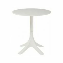 Budget 🌟 M-S Table Ronde 70x70x75 Cm Blanche 😍
