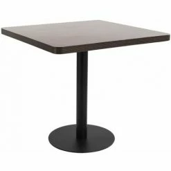 Bon marché 👏 HAPPYSHOPPING Table De Bistro Marron Fonce 80x80 Cm MDF 🔔