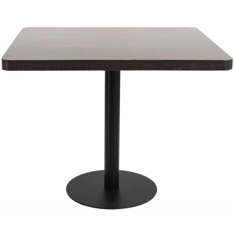 Bon marché 👏 HAPPYSHOPPING Table De Bistro Marron Fonce 80x80 Cm MDF 🔔 4 Bon marché 👏 HAPPYSHOPPING Table De Bistro Marron Fonce 80x80 Cm MDF 🔔 – Image 2