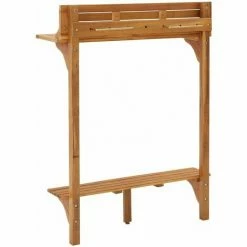 Les meilleures critiques de 🤩 HAPPYSHOPPING Table De Bar De Balcon 90x37x122,5 Cm Bois D'acacia Massif 😍 -Table haute Boutique 40265327 4