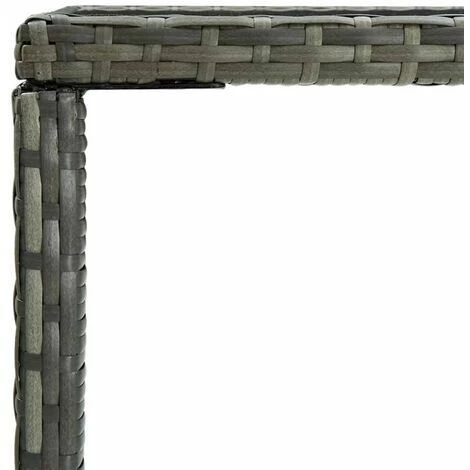 Grosses soldes 🧨 HAPPYSHOPPING Table De Bar De Jardin Gris 70x70x110cm Resine Tressee Et Verre 🧨 6 Grosses soldes 🧨 HAPPYSHOPPING Table De Bar De Jardin Gris 70x70x110cm Resine Tressee Et Verre 🧨 – Image 4
