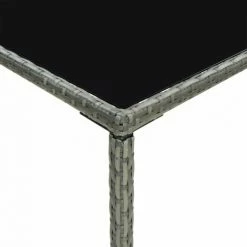 Grosses soldes 🧨 HAPPYSHOPPING Table De Bar De Jardin Gris 70x70x110cm Resine Tressee Et Verre 🧨 11 Grosses soldes 🧨 HAPPYSHOPPING Table De Bar De Jardin Gris 70x70x110cm Resine Tressee Et Verre 🧨 -Table haute Boutique 40267347 5