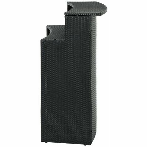 Top 10 🛒 HAPPYSHOPPING Table De Bar De Jardin Noir 120x55x110 Cm Resine Tressee 🤩 6 Top 10 🛒 HAPPYSHOPPING Table De Bar De Jardin Noir 120x55x110 Cm Resine Tressee 🤩 – Image 4