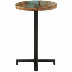 De gros 🎁 HAPPYSHOPPING Table De Bistro Ronde Ø50x75 Cm Bois De Recuperation Massif ❤️ -Table haute Boutique 40270451 2