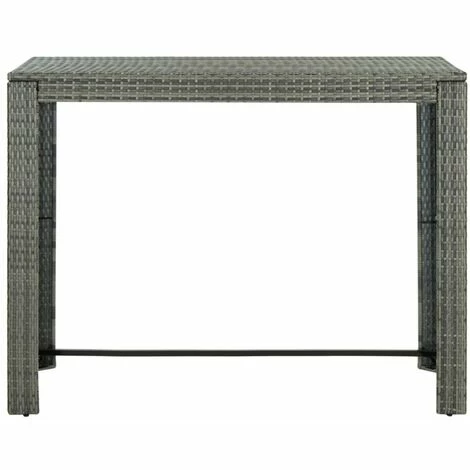Meilleure affaire ✔️ HAPPYSHOPPING Table De Bar De Jardin Gris 140,5x60,5x110,5 Cm Resine Tressee 🥰 4 Meilleure affaire ✔️ HAPPYSHOPPING Table De Bar De Jardin Gris 140,5x60,5x110,5 Cm Resine Tressee 🥰 – Image 2