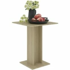 Meilleur prix 👏 HAPPYSHOPPING Table De Bistro Chene Sonoma 60x60x75 Cm Agglomere 💯 -Table haute Boutique 40285429 3