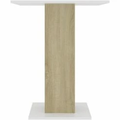 Meilleure affaire ⭐ HAPPYSHOPPING Table De Bistro Blanc Et Chene Sonoma 60x60x75 Cm Agglomere 🤩 -Table haute Boutique 40285454 5