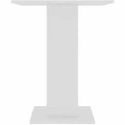 Vente flash 🥰 HAPPYSHOPPING Table De Bistro Blanc Brillant 60x60x75 Cm Agglomere ✨ -Table haute Boutique 40285464 5