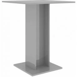 Meilleure affaire 😍 HAPPYSHOPPING Table De Bistro Gris Brillant 60x60x75 Cm Agglomere 🧨 -Table haute Boutique 40285498 2