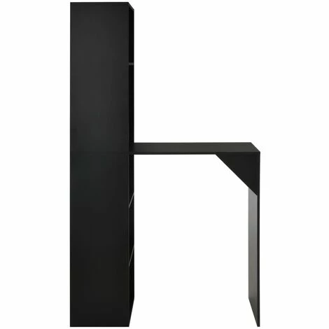 Grosses soldes ⭐ HAPPYSHOPPING Table De Bar Avec Armoire Noir 115 X 59 X 200 Cm ⌛ 6 Grosses soldes ⭐ HAPPYSHOPPING Table De Bar Avec Armoire Noir 115 X 59 X 200 Cm ⌛ – Image 4