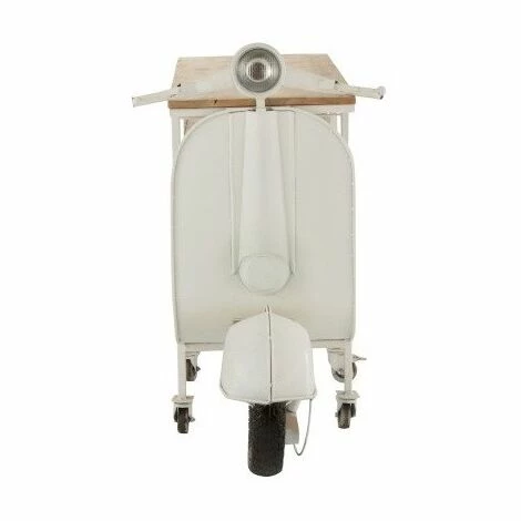 Budget ❤️ LES TENDANCES Bar Scooter Métal Blanc Et Manguier Massif Clair Nayra ✔️ 5 Budget ❤️ LES TENDANCES Bar Scooter Métal Blanc Et Manguier Massif Clair Nayra ✔️ – Image 3