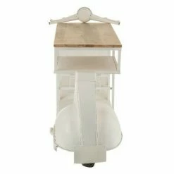 Budget ❤️ LES TENDANCES Bar Scooter Métal Blanc Et Manguier Massif Clair Nayra ✔️ 10 Budget ❤️ LES TENDANCES Bar Scooter Métal Blanc Et Manguier Massif Clair Nayra ✔️ -Table haute Boutique 40649652 4