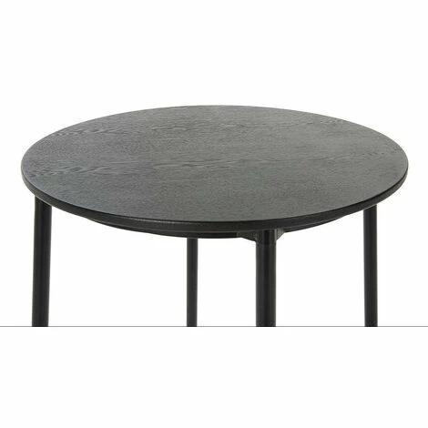 Grosses soldes 🤩 LES TENDANCES Table Haute Ronde Bois Massif Et Pieds Métal Noir Lava 70 Cm 🧨 4 Grosses soldes 🤩 LES TENDANCES Table Haute Ronde Bois Massif Et Pieds Métal Noir Lava 70 Cm 🧨 – Image 2