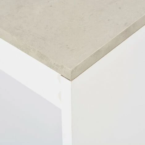 Grosses soldes 🌟 HAPPYSHOPPING Table De Bar Avec Etagere Blanc 110x50x103 Cm 🤩 4 Grosses soldes 🌟 HAPPYSHOPPING Table De Bar Avec Etagere Blanc 110x50x103 Cm 🤩 – Image 2