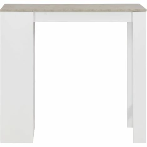 Grosses soldes 🌟 HAPPYSHOPPING Table De Bar Avec Etagere Blanc 110x50x103 Cm 🤩 5 Grosses soldes 🌟 HAPPYSHOPPING Table De Bar Avec Etagere Blanc 110x50x103 Cm 🤩 – Image 3