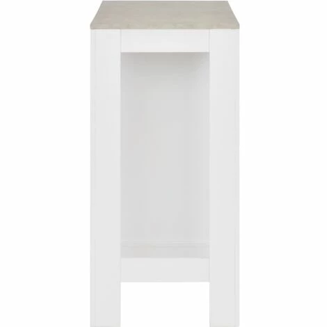 Grosses soldes 🌟 HAPPYSHOPPING Table De Bar Avec Etagere Blanc 110x50x103 Cm 🤩 7 Grosses soldes 🌟 HAPPYSHOPPING Table De Bar Avec Etagere Blanc 110x50x103 Cm 🤩 – Image 5