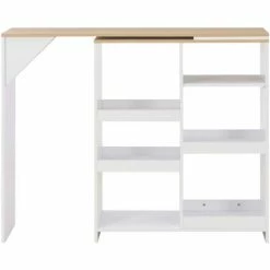 Top 10 🧨 HAPPYSHOPPING Table De Bar Avec Tablette Amovible Blanc 138x39x110 Cm 🔔 9 Top 10 🧨 HAPPYSHOPPING Table De Bar Avec Tablette Amovible Blanc 138x39x110 Cm 🔔 -Table haute Boutique 41839789 3