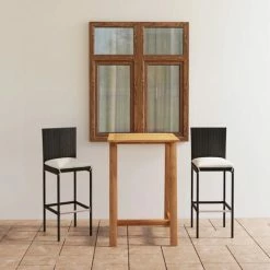 Les meilleures critiques de 👏 HAPPYSHOPPING Ensemble De Bar De Jardin Avec Coussins 3 Pcs Noir ❤️