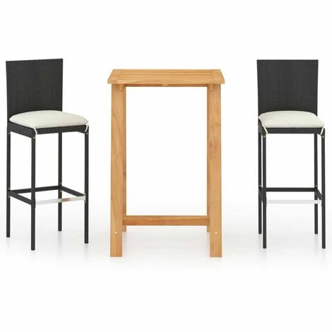 Les meilleures critiques de 👏 HAPPYSHOPPING Ensemble De Bar De Jardin Avec Coussins 3 Pcs Noir ❤️ 4 Les meilleures critiques de 👏 HAPPYSHOPPING Ensemble De Bar De Jardin Avec Coussins 3 Pcs Noir ❤️ – Image 2