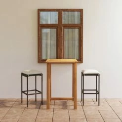 Meilleure affaire 👏 HAPPYSHOPPING Ensemble De Bar De Jardin Avec Coussins 3 Pcs Marron ⭐