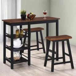 Le moins cher 💯 HAPPYSHOPPING Assortiment De Bar 3 Pcs MDF Noir ❤️