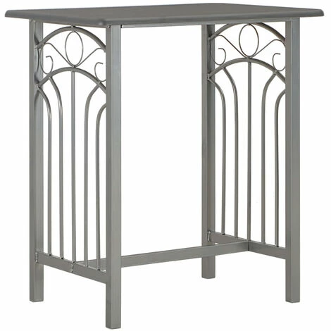 Promo ⌛ HAPPYSHOPPING Ensemble De Bar 3 Pcs Bois Et Acier Anthracite ✔️ 4 Promo ⌛ HAPPYSHOPPING Ensemble De Bar 3 Pcs Bois Et Acier Anthracite ✔️ – Image 2