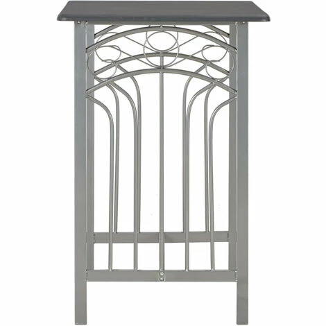 Promo ⌛ HAPPYSHOPPING Ensemble De Bar 3 Pcs Bois Et Acier Anthracite ✔️ 6 Promo ⌛ HAPPYSHOPPING Ensemble De Bar 3 Pcs Bois Et Acier Anthracite ✔️ – Image 4