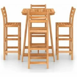 Bon marché 🥰 HAPPYSHOPPING Ensemble De Bar D'exterieur 5 Pcs Bois D'acacia Massif 👍 9 Bon marché 🥰 HAPPYSHOPPING Ensemble De Bar D'exterieur 5 Pcs Bois D'acacia Massif 👍 -Table haute Boutique 41956943 3