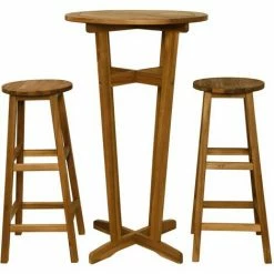 Offres 👏 HAPPYSHOPPING Ensemble De Bar 3 Pcs Bois D'acacia Massif 👏 8 Offres 👏 HAPPYSHOPPING Ensemble De Bar 3 Pcs Bois D'acacia Massif 👏 -Table haute Boutique 41960174 2