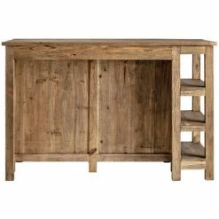 Meilleure affaire ✔️ LES TENDANCES Comptoir De Bar 2 Portes 2 Tiroirs Pin Massif Recyclé Clair Lo 👏 -Table haute Boutique 41998454 4