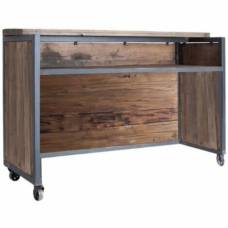 Meilleure affaire 🧨 LES TENDANCES Comptoir De Bar Pin Massif Recyclé Foncé Villa 😍 3 Meilleure affaire 🧨 LES TENDANCES Comptoir De Bar Pin Massif Recyclé Foncé Villa 😍