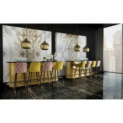 Coupon 😍 LES TENDANCES Comptoir De Bar Marbre Noir Et Métal Doré Nood 😍 10 Coupon 😍 LES TENDANCES Comptoir De Bar Marbre Noir Et Métal Doré Nood 😍 -Table haute Boutique 41998460 4