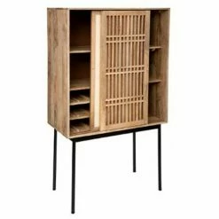 Remise 🛒 ATMOSPHERA, CRŽATEUR D'INTŽRIEUR Meuble De Bar 2 Portes "Zen" 167cm Beige 😀 -Table haute Boutique 42034624 2